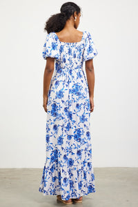 Blue Floral Maxi Dress