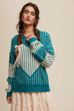 Load image into Gallery viewer, Teal Heart Sweater
