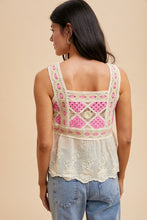 Load image into Gallery viewer, Pink Crochet Tank
