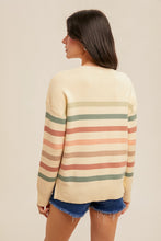 Load image into Gallery viewer, Cream Muted Stripe Sweater
