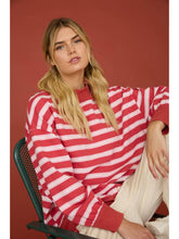 Load image into Gallery viewer, Red + Pink Stripe Pullover
