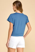 Load image into Gallery viewer, Denim Twisted Tee
