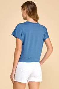 Denim Twisted Tee