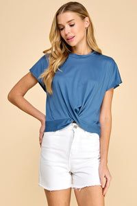 Denim Twisted Tee