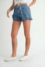 Load image into Gallery viewer, Ruffled Denim Shorts
