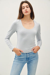 Heather Stripe Double Lined Top