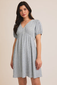Blue Cut-Out Back Dress