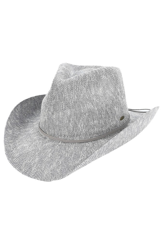 Grey Metallic Cowboy Hat