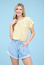 Load image into Gallery viewer, Yellow Scalloped Edge Top
