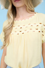 Load image into Gallery viewer, Yellow Scalloped Edge Top
