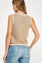 Load image into Gallery viewer, Taupe + Cream Vest
