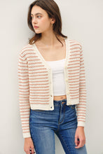 Load image into Gallery viewer, Striped Terracotta Cardi
