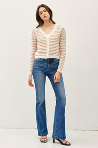 Striped Terracotta Cardi