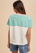Load image into Gallery viewer, Candy + Sage Floral Blocked Top
