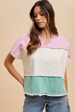 Load image into Gallery viewer, Candy + Sage Floral Blocked Top
