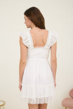 Load image into Gallery viewer, White Chiffon Dot Dress

