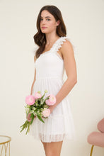Load image into Gallery viewer, White Chiffon Dot Dress
