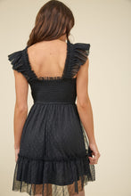 Load image into Gallery viewer, Black Chiffon Dot Dress

