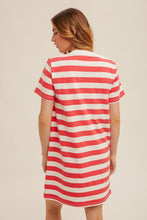 Load image into Gallery viewer, Hem + Thread Cotton Cherry Stripe Dress
