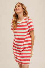 Load image into Gallery viewer, Hem + Thread Cotton Cherry Stripe Dress
