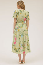 Load image into Gallery viewer, Green Floral Midi Dress
