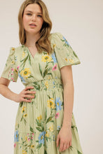 Load image into Gallery viewer, Green Floral Midi Dress

