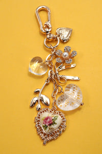 Lace Heart Bag Charm