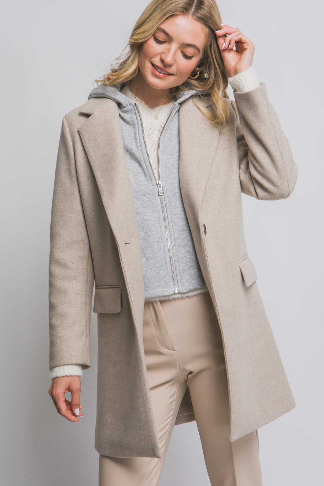 Oatmeal Hoodie Jacket