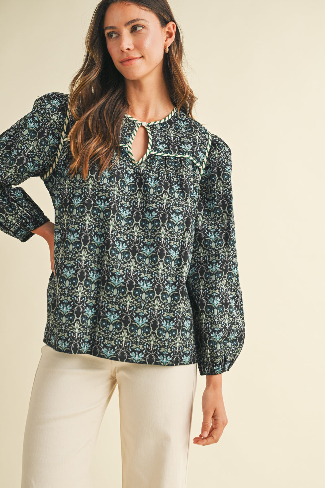 Evergreen Printed Top