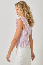 Load image into Gallery viewer, Mystree Lavender Eyelet Tank
