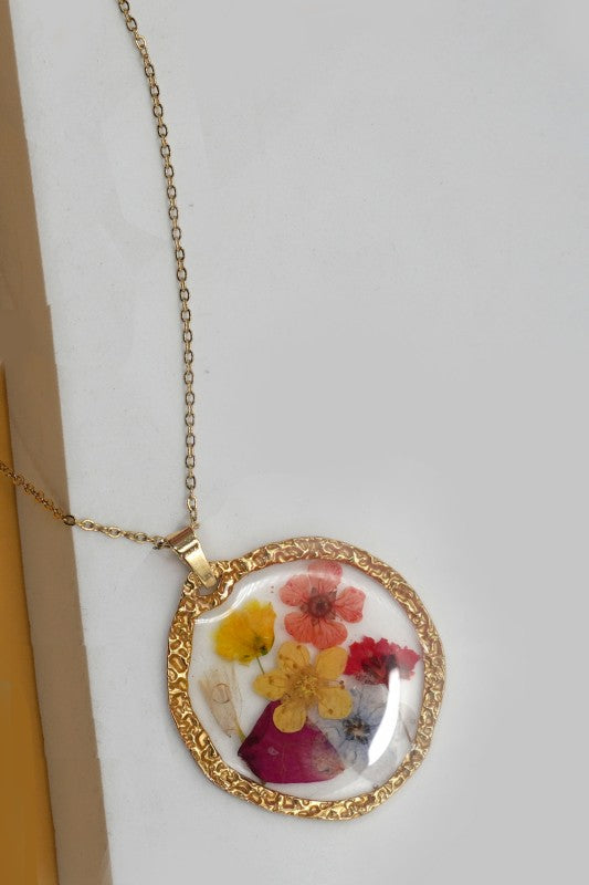 Round Floral Necklace