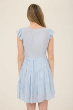 Load image into Gallery viewer, Blue Stripe Tiered Dress
