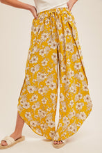 Load image into Gallery viewer, Hem + Thread Mustard Floral Tulip Hem Pants
