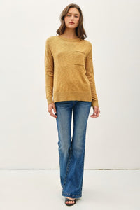Goldenrod Pocket Slub Sweater