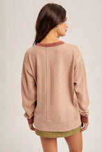 Load image into Gallery viewer, Hem + Thread Rust Thermal Pullover
