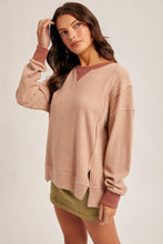 Load image into Gallery viewer, Hem + Thread Rust Thermal Pullover
