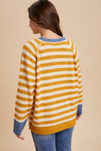 Load image into Gallery viewer, Marigold + Blue Stripe Cardi
