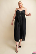 Load image into Gallery viewer, Black Button Jumpsuit - Plus
