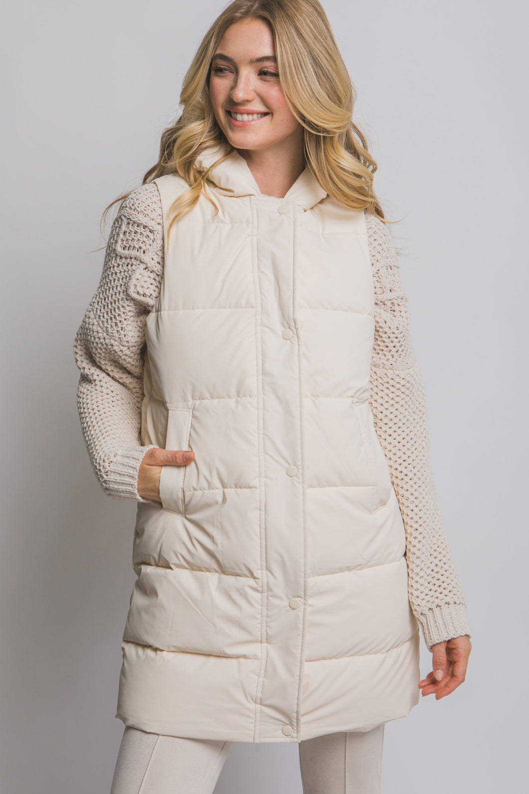Ivory Puffer Vest
