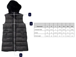 Long Olive Puffer Vest