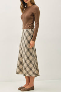 Hunter + Cocoa Plaid Skirt