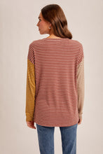 Load image into Gallery viewer, Rust + Mustard Stripe Top
