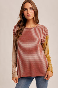 Rust + Mustard Stripe Top