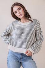 Load image into Gallery viewer, B+W Textured Sweater
