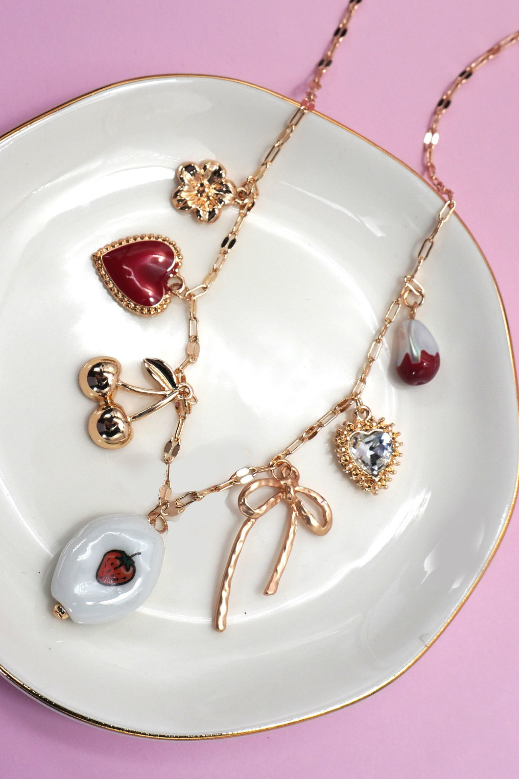 Strawberry Charm Necklace
