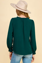 Load image into Gallery viewer, Brown Ruffle Shoulder Top
