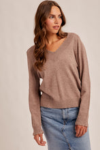 Load image into Gallery viewer, Mocha Scalloped Trim Sweater

