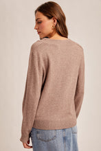 Load image into Gallery viewer, Mocha Scalloped Trim Sweater
