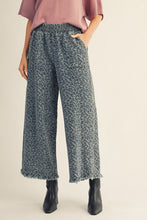 Load image into Gallery viewer, Blue Leopard Wide Leg Pants
