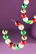 Load image into Gallery viewer, Christmas Bulb Hoops
